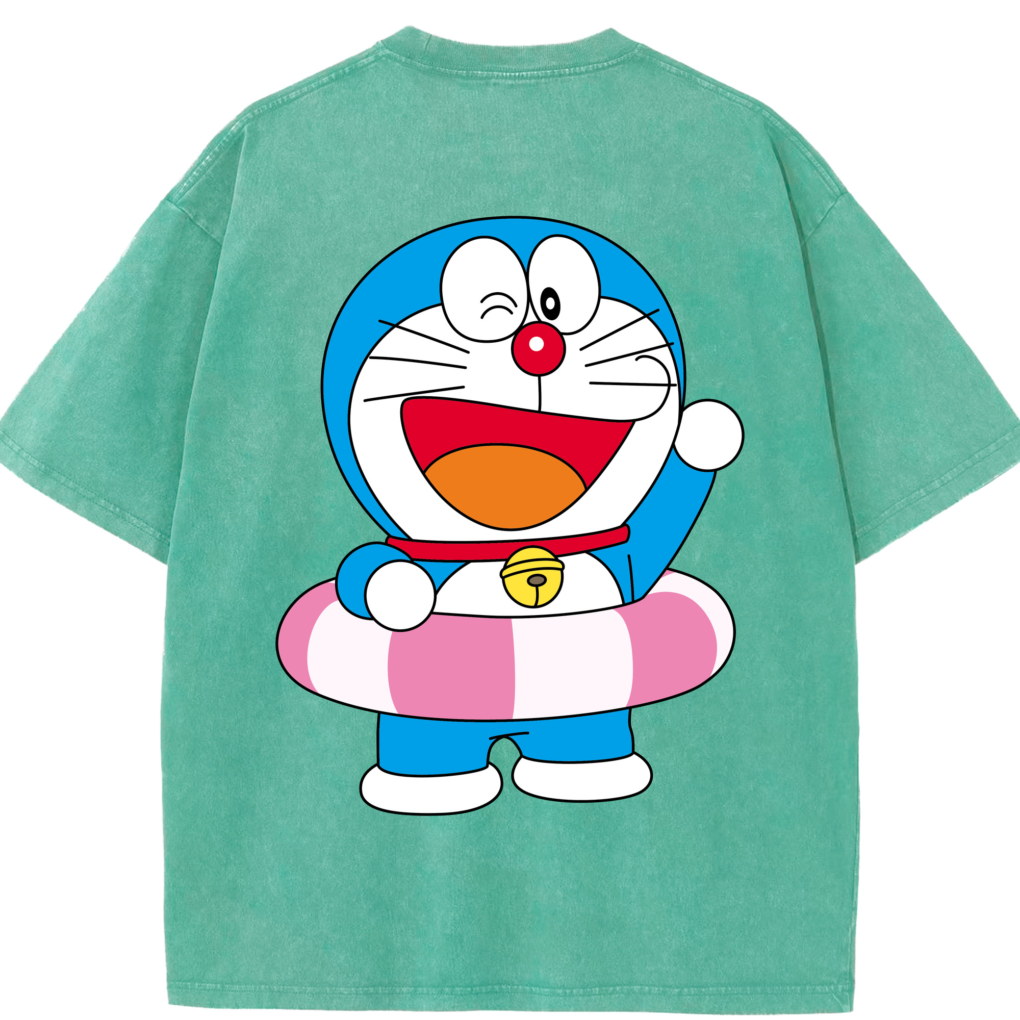 （画像用） ドラえもん Doraemon 綿100% ヴィンテージ風 半袖Tシャツ（背面プリント）